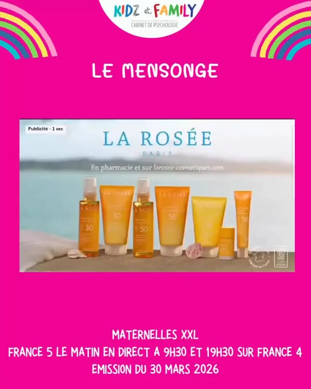 Chronique du 30 mars sur le thème du mensonge pour les maternelles XXL . Émission dispo en replay sur France.tv
Dans cette chronique sur le mensonge nous parlons de : 
 - est-ce que c’est normal pour un enfant de mentir ?
–Quels sont les principaux types de mensonges ?
–est-ce que ça peut être lié à une faible estime de soi ?
–À quel moment on se dit que c’est un problème si notre enfant ment ?
–Comment encourager un enfant à dire plus la vérité ?
#mensonge #enfants #parents #kidzetfamily #psychologie