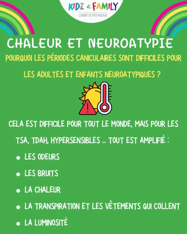 Beaucoup de parents nous parlent de leur quotidien et difficultés

 ☀️🥵La canicule est très difficile à vivre pour tout le monde bien entendu.
–Mais il ne faut pas oublier que pour les Neuro Atypiques, cela va aller surcharger de manière très intense.
–Dans ce poste retrouver quelques explications et conseils. 
- comment cela se passe chez vous ?

#canicule #neuroatypie #tsa #tdah hypersensibl