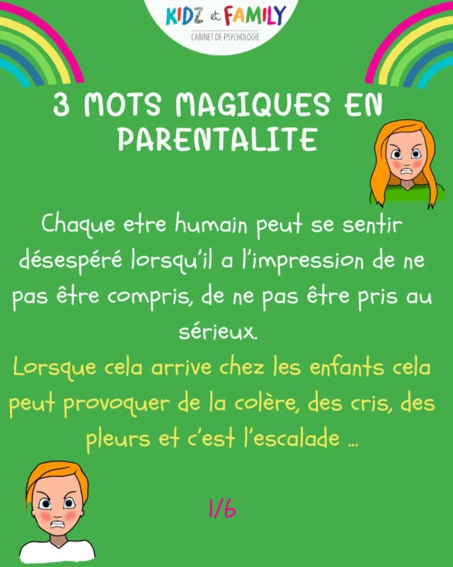 Voici 3 mots magiques dont les enfants ont besoin 🩷🩵💚 ( cela fait aussi du bien aux adultes de l’entendre d ailleurs )
Explications avec exemples sur les 6 slides 

💕Essayez la prochaine fois et dites nous en commentaires si cela a permis d’éviter l’escalade ?
#psychologie #enfants #parents #education conseils