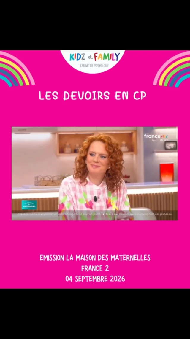 Émission de la maison des maternelles du 6 septembre 2026 sur le thème des devoirs en CP.

Astuces et conseils pour rendre cela plus ludique.
Replay sur France.tv #
#parents #devoirs #enfants #ecole dictée