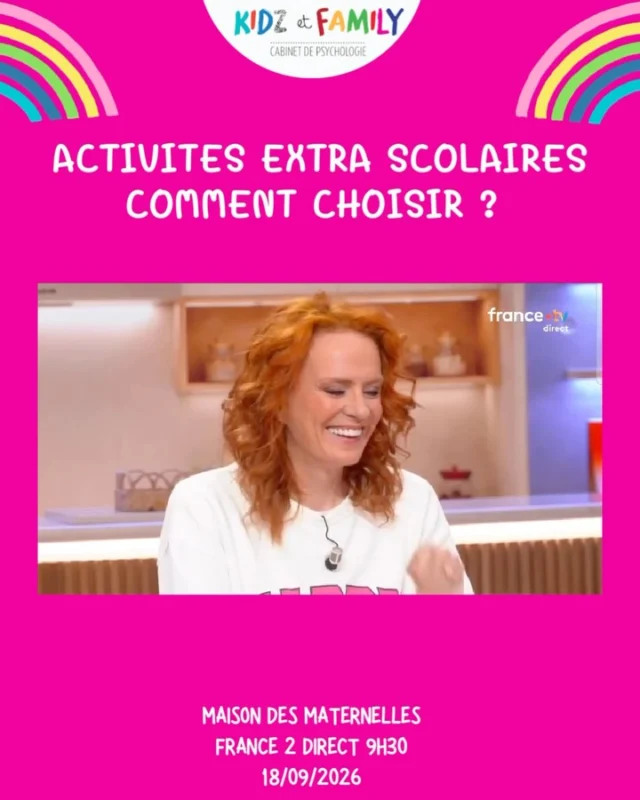 Chronique d’Aurélie pour la maison des maternelles sur France 2. 
- Comment bien choisir une activité extrascolaire?
- quels sont les bienfaits psychologiques ?
- meilleure fréquence ?
À retrouver en intégralité sur France.tv
#sports #enfants #parents